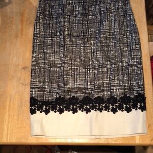 Talbots NWOT black/cream pencil skirt